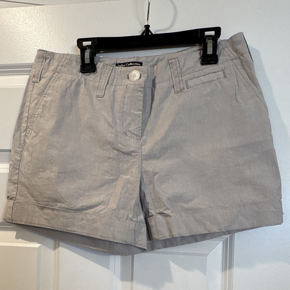 Dalia Collection Modern Fit Striped Chino Shorts, Mid Rise, 4.0